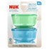 Фото #1 товара NUK, Миски с присосками, для детей от 6 месяцев, синие и зеленые, 2 чаши + 2 крышки