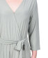 ფოტო #4 პროდუქტის Petite 3/4 Sleeve Printed Belted Jumpsuit