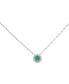 ფოტო #1 პროდუქტის Sapphire ( 3/8 ct. t.w.) & Diamond Accent Pendant Necklace in 14k White Gold, 16" + 2" extender (Also Available in Emerald & Ruby)