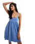 ASOS DESIGN smock tie back sundress in washed