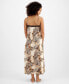 ფოტო #2 პროდუქტის Women's Animal-Print Satin Gown, Created for Macy's