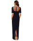 Фото #2 товара Women's Beaded Illusion-Neck Gown