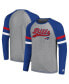 ფოტო #1 პროდუქტის Men's Gray, Royal Buffalo Bills Kickoff Raglan Long Sleeve T-shirt
