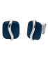 Stylish steel earrings Sofia Sea Glass SKJ1810040 Blue, Silver - фото #1