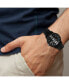 Mens Barbes Silicone Quartz Black Silicone Strap 40mm