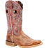 Фото #2 товара Durango Lady Rebel Pro Embroidered Square Toe Cowboy Womens Brown, Red Casual B