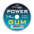 Монофильная леска для рыбалки Drennan Power GUM 10 м, 0,65 мм 14 фунтов, резиновая Зеленый, 0.650 mm - фото #2