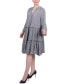 ფოტო #12 პროდუქტის Petite 3/4 Sleeve Tiered Dress