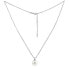 Silver necklace with white pearl Swarovski ® Crystals 12 mm LPS061912PSWW (chain, pendant)