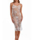 Фото #1 товара Women's Jasmine Sheer Floral Fitted Lace Gown with Adjustable Straps