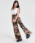 ფოტო #3 პროდუქტის Women's Printed Pull-On Wide-Leg Pants, Created for Macy's