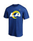 Фото #3 товара Men's Matthew Stafford Royal Los Angeles Rams Super Bowl LVI Big Tall Name Number T-shirt
