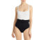 Evarae Womens Cassandra Belted Color Block One Piece Swimsuit Size 8