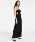 Фото #3 товара Women's Square-Neck Cutout-Side Wide-Leg Jumpsuit, Created for Macy's