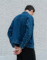 Фото #6 товара Labelrail x Isaac Hudson seam detail fitted denim jacket in indigo blue