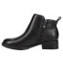 Easy Spirit Larime Round Toe Zippered Pull On Booties Womens Black Casual Boots