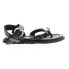 A.S.98 Tarron A84001-101 Womens Black Leather Strap Sandals Shoes 6