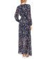 Фото #2 товара Women's Floral Print Blouson-Sleeve Maxi Dress