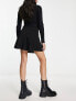 River Island Petite pleat mini skirt with hardware detail in black