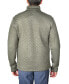 Фото #2 товара Men's Heather Quilted Quarter Zip Sweater