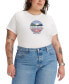 ფოტო #1 პროდუქტის Trendy Plus Size Perfect Logo Cotton Short-Sleeve T-Shirt