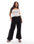 Yours wide leg trousers in black