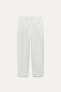 Zw collection creased linen blend trousers