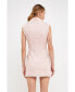 Фото #3 товара Women's Check Tweed Mini Dress