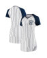 Фото #1 товара Women's White New York Yankees Vigor Pinstripe Nightshirt