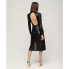 Фото #2 товара SUPERDRY Long Sleeves Backless Sparkly Midi Dress