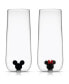 Фото #1 товара Mickey & Minnie Icon Tall Drinking Glass, Set of 2