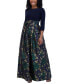 Фото #1 товара Petite Floral-Skirt Tie-Waist Evening Gown