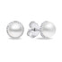 Minimalist silver earrings with real pearls EA620W
