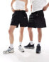 Фото #2 товара Dickies jackson tech nylon tape belt shorts in black- exclusive to asos