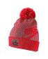 ფოტო #1 პროდუქტის Men's Scarlet Ohio State Buckeyes 100th Anniversary Ohio Stadium Cuffed Knit Hat with Pom