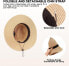 Фото #8 товара Maylisacc Panama Hat Men’s Women’s Summer Fedora Straw Hat Rollable UV Sun Hat