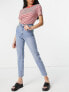 Фото #4 товара Vero Moda cotton blend straight leg jean in light blue wash - MBLUE