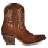 Фото #1 товара Corral Boots Ld Embroidery Ankle J Toe Cowboy Booties Womens Brown Casual Boots