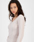 ფოტო #3 პროდუქტის Women's Allie V-Neck Ribbed Sweater