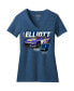 Women's Royal Chase Elliott V-Neck T-shirt Синий, 2XL - фото #3