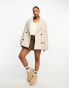 Фото #1 товара ASOS DESIGN textured cosy pea coat in cream