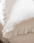 Cushion cover with pleated ruffle