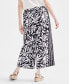 Women's Printed Linen Blend Cropped Wide-Leg Pants, Created for Macy's Черный, M - фото #4