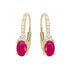 Фото #1 товара Beautiful gold-plated earrings with fuchsia zircons PO/SEC2747G