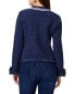 Фото #2 товара Nic+Zoe Ribbon Trim Fringe Mix Knit Jacket Women's