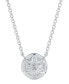 Diamond Halo Pendant Necklace (3/4 ct. t.w.) in 14k White Gold, 16" + 2" extender