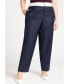 ფოტო #2 პროდუქტის Plus Size Interior Waistband Detail Trouser