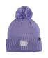 ფოტო #3 პროდუქტის Men's Purple Chicago Blackhawks 2021 Hockey Fights Cancer Cuffed Knit Hat with Pom