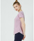 Rebody Essentials Scooped Short Sleeve Top For Women