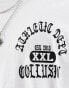 Фото #7 товара COLLUSION long sleeve oversized athletic football graphic t-shirt in white